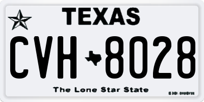 TX license plate CVH8028