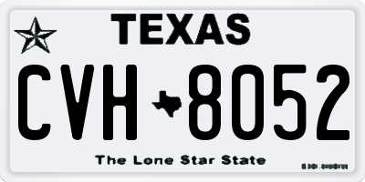 TX license plate CVH8052