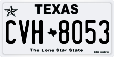 TX license plate CVH8053