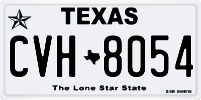 TX license plate CVH8054