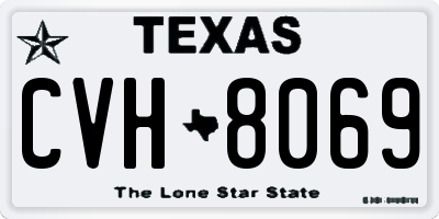 TX license plate CVH8069
