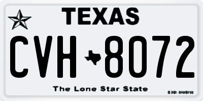 TX license plate CVH8072