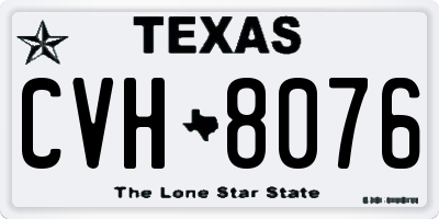 TX license plate CVH8076