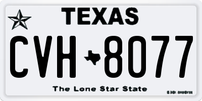 TX license plate CVH8077