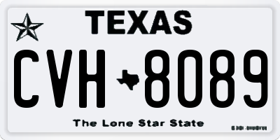 TX license plate CVH8089