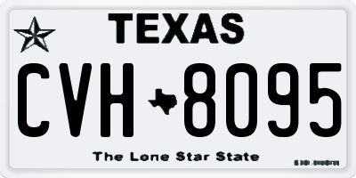 TX license plate CVH8095