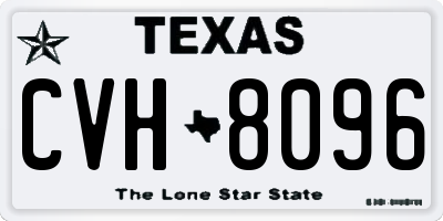 TX license plate CVH8096
