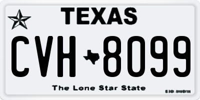 TX license plate CVH8099