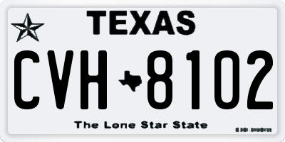TX license plate CVH8102
