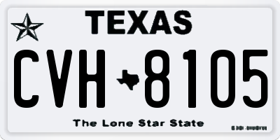 TX license plate CVH8105