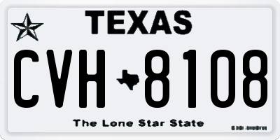 TX license plate CVH8108