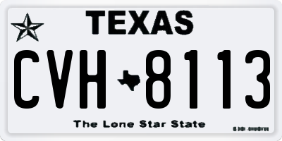 TX license plate CVH8113