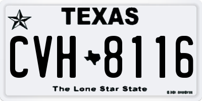 TX license plate CVH8116