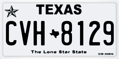 TX license plate CVH8129