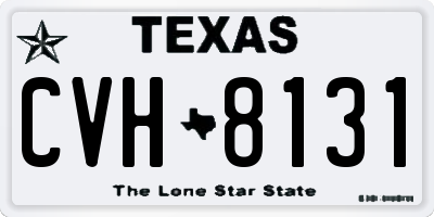 TX license plate CVH8131