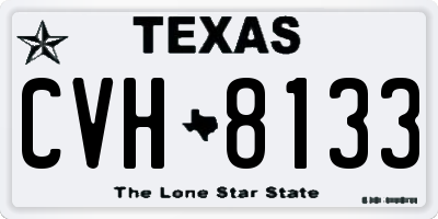 TX license plate CVH8133