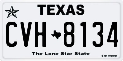 TX license plate CVH8134