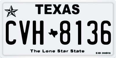 TX license plate CVH8136