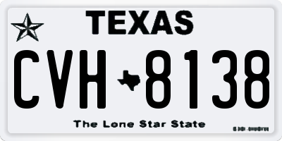 TX license plate CVH8138