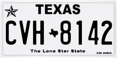 TX license plate CVH8142