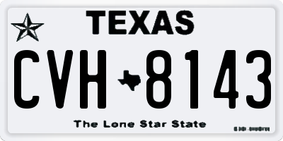 TX license plate CVH8143