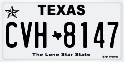 TX license plate CVH8147