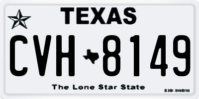 TX license plate CVH8149