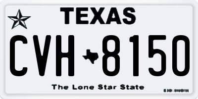 TX license plate CVH8150