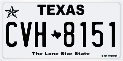 TX license plate CVH8151