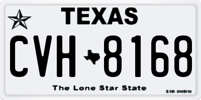 TX license plate CVH8168
