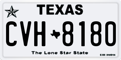 TX license plate CVH8180