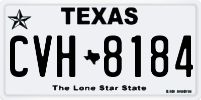 TX license plate CVH8184