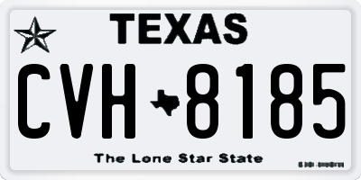 TX license plate CVH8185