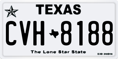 TX license plate CVH8188