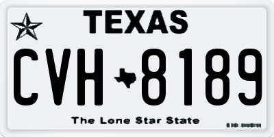 TX license plate CVH8189
