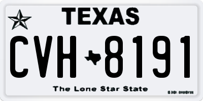 TX license plate CVH8191