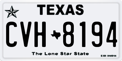 TX license plate CVH8194