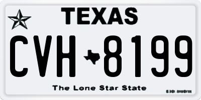 TX license plate CVH8199