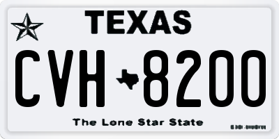 TX license plate CVH8200