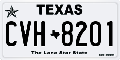TX license plate CVH8201