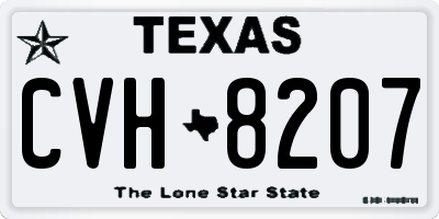 TX license plate CVH8207