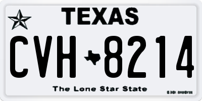 TX license plate CVH8214
