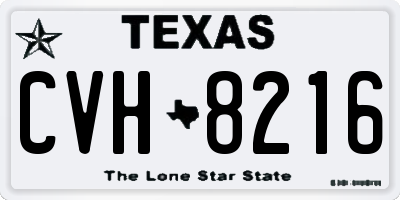 TX license plate CVH8216