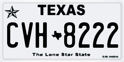 TX license plate CVH8222
