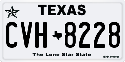 TX license plate CVH8228