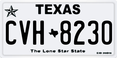 TX license plate CVH8230