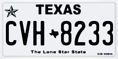 TX license plate CVH8233