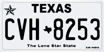 TX license plate CVH8253