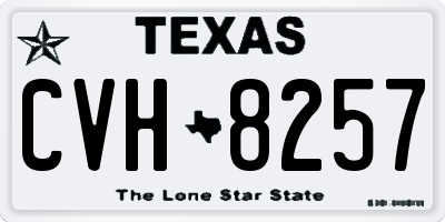 TX license plate CVH8257