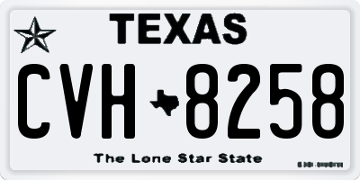TX license plate CVH8258